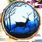 SENMUT Wood Slices 30 Pcs 3.1-3.6inch Natural Rounds Unfinished Wooden Circles - Image 7