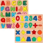 Winbar Wooden Puzzles for Toddlers, Alphabet Shape Puzzles for 3 Years Old | 3 by Winbar