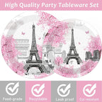 Naozinebi 200pcs Paris Eiffel Tower Plates Napkins Parisian Party Paris - Image 3