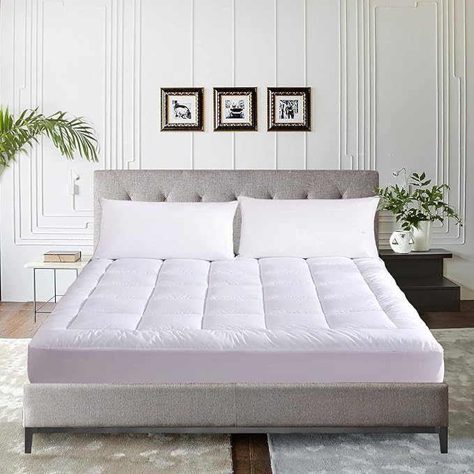 WhatsBedding Waterproof Mattress Pad Twin XL Size Cotton Top Down Alternative - Image 5