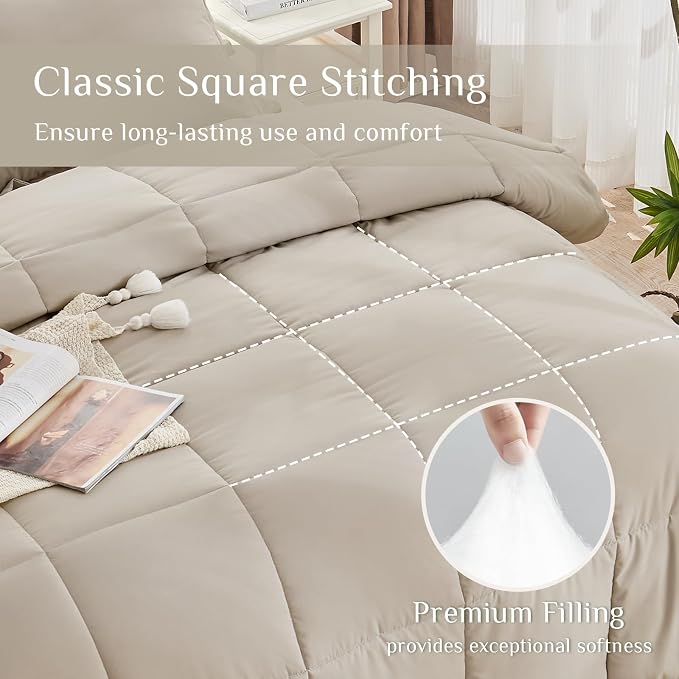 JOLLYVOGUE Twin XL Comforter Set, Ultra-Soft Bed in a Bag Twin XL Size 5 Pieces - Image 3