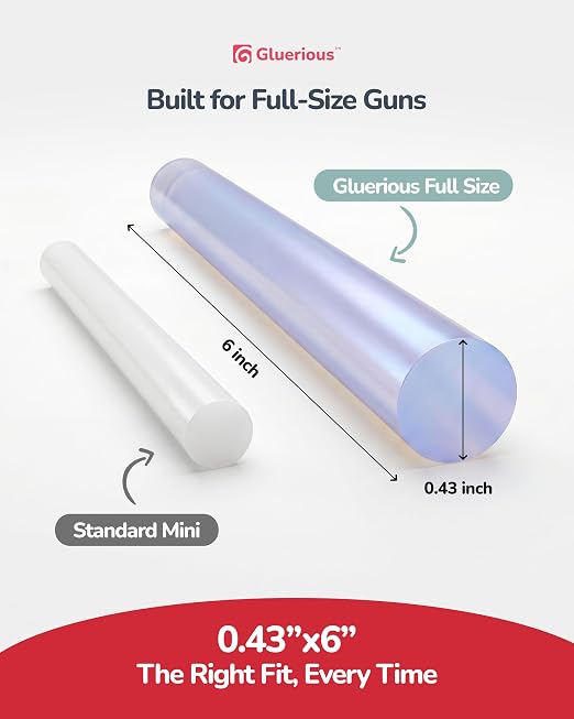 Gluerious Full Size Hot Glue Sticks 50 Pack, 0.43 x 6 Inch Large Glue Sticks - Image 2