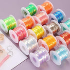 KAMJUNTAR Laser Reflective Lanyard String Kit, 15 Rolls Gimp Cord Lacing Kit - Image 2