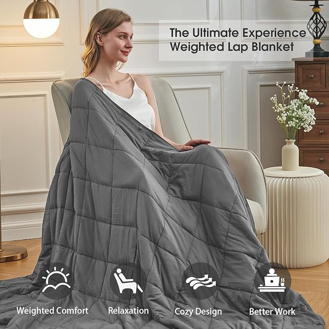 Weighted Blanket for Adults 25lbs, King Size Cooling Heavy Throw Blanket for - Image 3