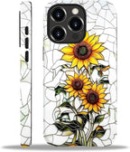 ZHEGAILIAN Case for iPhone 13 Pro, Sunflower Faux Stained Glass Effect Durable by Home