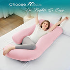 Sasttie Pregnancy Pillows for Sleeping, Jumbo U Shaped Cooling Full Body Pillow - Image 7