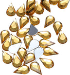 MECCANIXITY 50PCS Flat Back Acrylic Teardrop Gems 6x10mm Artificial Rhinestones - Image 4