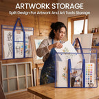 GAMENOTE 2 Pack Large Poster Storage Bag Bulletin Board Holder Art Portfolio - Image 4