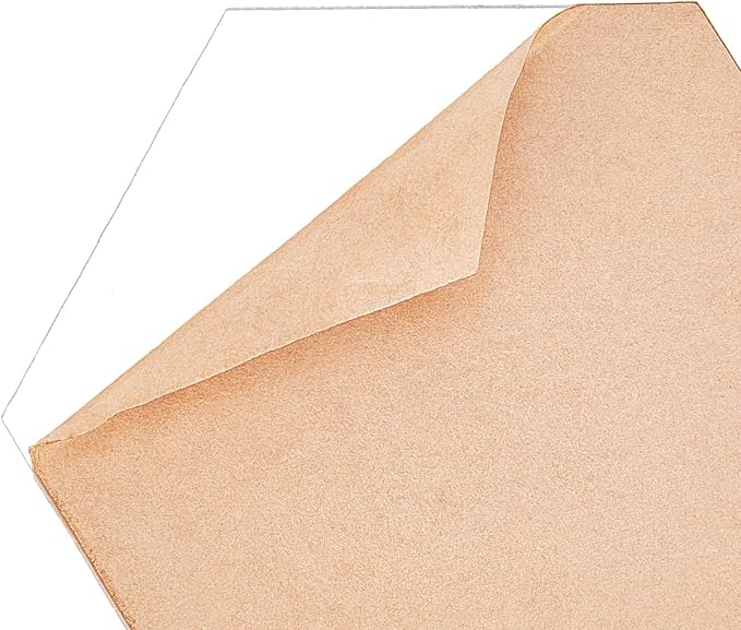 BENECREAT 20PCS 3.2x2.8 Inch Clear Acrylic Sheet Hexagon Cast Sheet - Image 8
