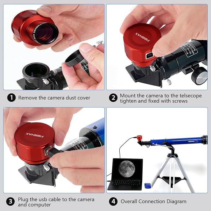 4K 8MP USB Astronomy Camera Telescope Eyepiece 1.25 Inch | Removable Astronomy - Image 6