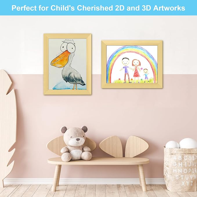 Kids Art Frames, 8.5x11 Front Opening Kids Artwork Frames Changeable, Holds 50 - Image 6