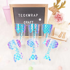 TECKWRAP Holographic Chrome Vinyl Permanent Adhesive 12" x 60", Opal White - Image 4