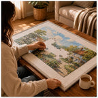 1000 Pieces Puzzle Board, 31.5x23.6 Felt Puzzle Storage Mat | Features a - Image 7