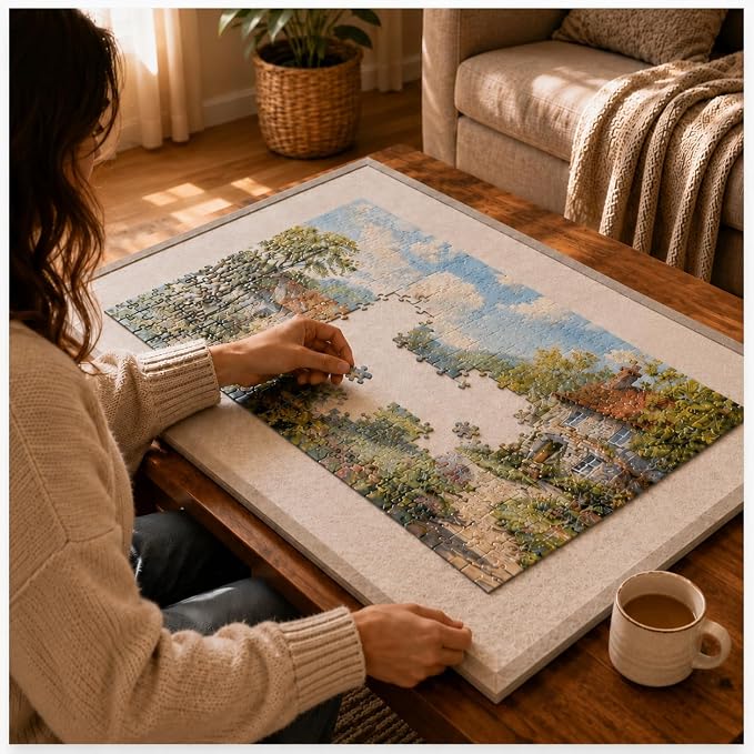 1000 Pieces Puzzle Board, 31.5x23.6 Felt Puzzle Storage Mat | Portable surface - Image 6