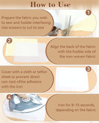 FIVEIZERO Lightweight White Iron-On Non-Woven Fusible Interfacing: 12in x 30yd - Image 4