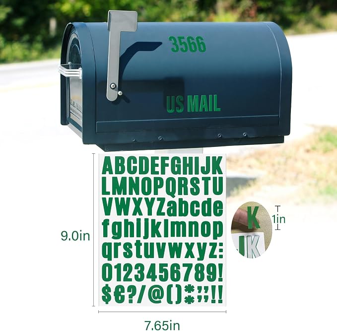 Letter Stickers, Mailbox Numbers, 1 Inch Waterproof Vinyl Alphabet | 1 Inch - Image 2
