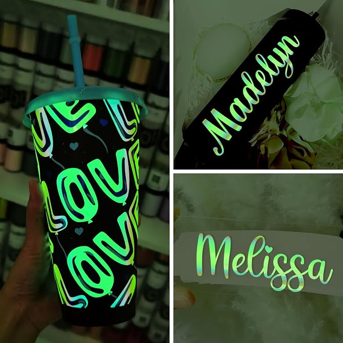 TECKWRAP Glow in the Dark Vinyl Permanent Chrome Vinyl, Opal White to Green - Image 5
