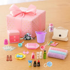 118Pcs Dollhouse Mini Jewelry Storage Case Cosmetic Hand Bag Towel Bathroom Set - Image 6