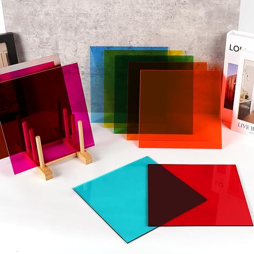 Adrattnay Transparent Colored Acrylic Sheets 1/8" Thick, Sign Making, DIY - Image 6