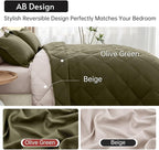 MUXHOMO 7 Pieces King Comforter Set, Reversible Bed in a Bag King Size - Image 3