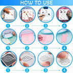 Flowers Clear Stamps and Dies for Card Making Layering Coloring Stencil Set - Image 3