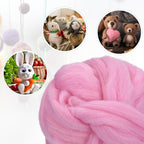 uxcell Needle Felting Wool, 8.5 Oz Nature Fibre Wool Yarn Roving - Image 4