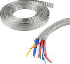 Tinned Copper Braid Cable Wire Shielding Sleeve Ground Straps Protection Flat by BuyUneed