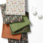 Woodland Patchwork Fabric Panel 100x155 cm – 100% Cotton Satin, 6 Coordinated - Image 2