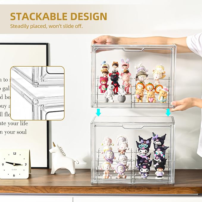 4 Tier Display Case for Collectibles, Storage Container - Image 3