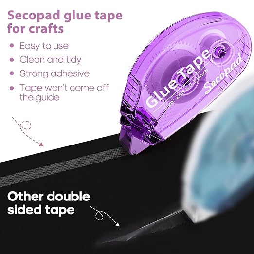 Secopad 8 Pack Scrapbook Tape, Double Sided Tape - Image 4