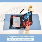Dragon Phoenix Pencil Pouch for 3 Ring Binder, 2 Pack Waterproof Pencil Bags - Image 4