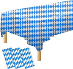 Iceyyyy 3 Pieces Oktoberfest Tablecloths-Blue and White Checkered Table Cloths by Iceyyyy