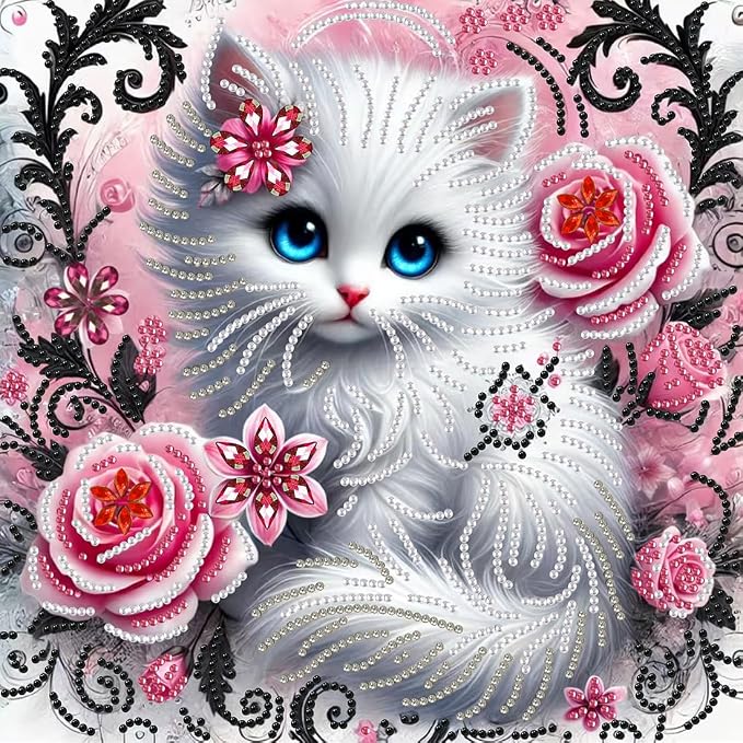 SHICERNHJ Animal Cat 5D Diamond Painting Kits by Unknown