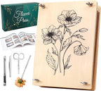 Aboofx Large Flower Press Kit for Adults, 10.8"x6.9" 6 Layers Wooden Flower by Aboofx
