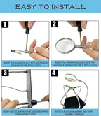 Kaisiking Helping Hands Soldering Station Kit • Magnifying Glass • 4 Flexible - Image 4