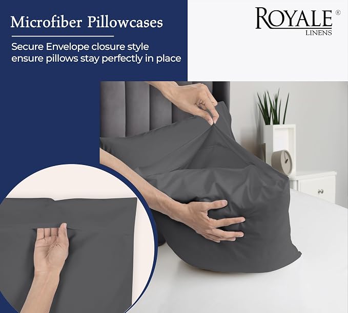 Royale Linens Queen Pillowcase Set of 2 - Image 5