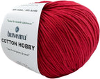 Cotton Hobby Yarn for Amigurumi Crochet & Knitting | 1.76 oz / 180 yds by buvemu