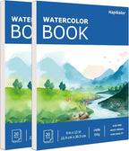 Hapikalor 9"x12" Watercolor Paper Pad, 140lb/300gsm Artist Painting Drawing by Hapikalor