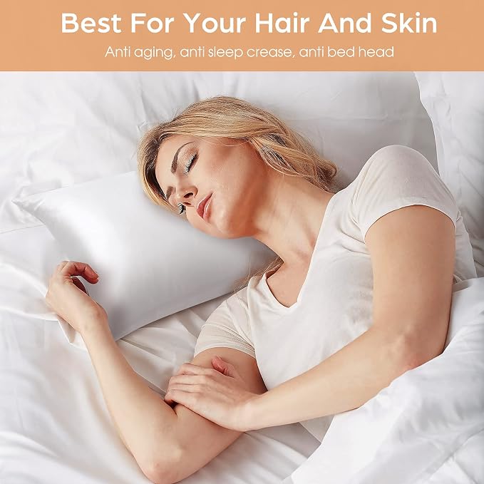 Silk Pillowcase for Hair and Skin, 2 Pack 100% Mulberry Silk Pillowcase 25 Momme - Image 2