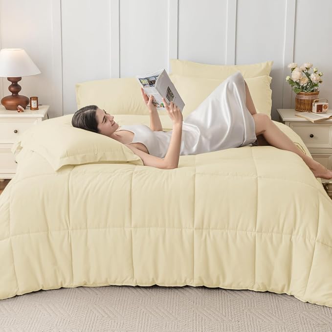 JOLLYVOGUE Full Comforter Set, Ultra-Soft Bed in a Bag Full Size 7 Pieces - Image 7