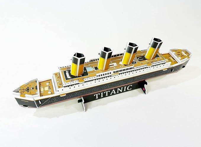 Brick Loot Titanic Ship Paper Craft Kit 3D Puzzle, 30 Piece Ocean Liner Model - Image 4