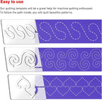 Kapyoo 3Pcs Free Motion Quilting Rulers and Templates Set Quilting Templates - Image 2