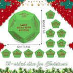Santa Swap Gift Exchange Dice, 3 * 3in Exchange Gifts Family Game, Christmas - Image 2