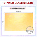 PATIKIL 4 x 6 Inch Transparent Stained Glass Sheets, 2 Sheets Mosaic Glass - Image 2