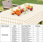 Smiry Rectangle Table Cloth, Waterproof Vinyl Tablecloth - Image 7