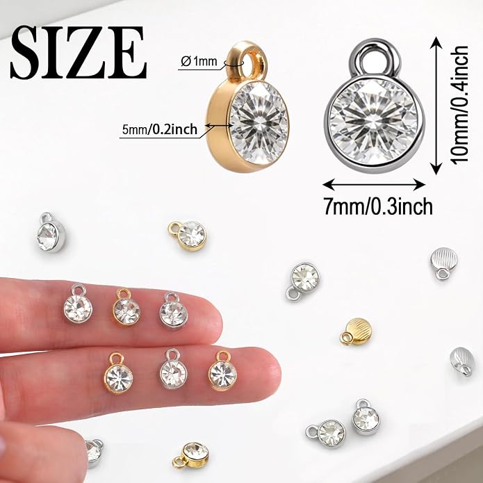 stino 40/48Pcs Paired Crystal Pendants Charms - Image 2