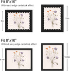 8x10 Picture Frame with Real Glass, Wooden cute 8 x 10 Photo Frame with Wavy Mat - Image 3