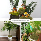 USMOLA Fake Green Moss for Potted Plants, 4OZ Artificial Moss for DIY Crafts - Image 3