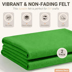 Emerald Green Felt Fabric Sheets 18" x 18" 1.6mm Soft Craft Felt | Soft Precut - Image 3