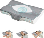DUMOS Cervical Neck Pillow for Sleeping, Cooling Ergonomic Memory Foam Pillow by DumosLifestyle